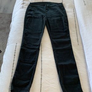 James Perse Fray Hem Black Skinny Linen Pants 4